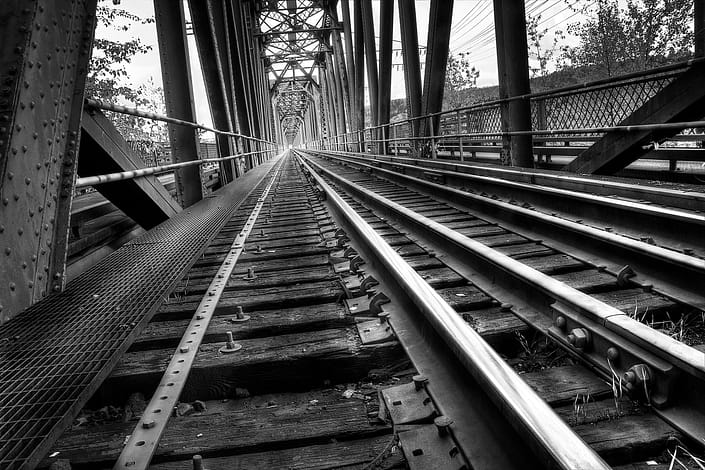 a train track bridge